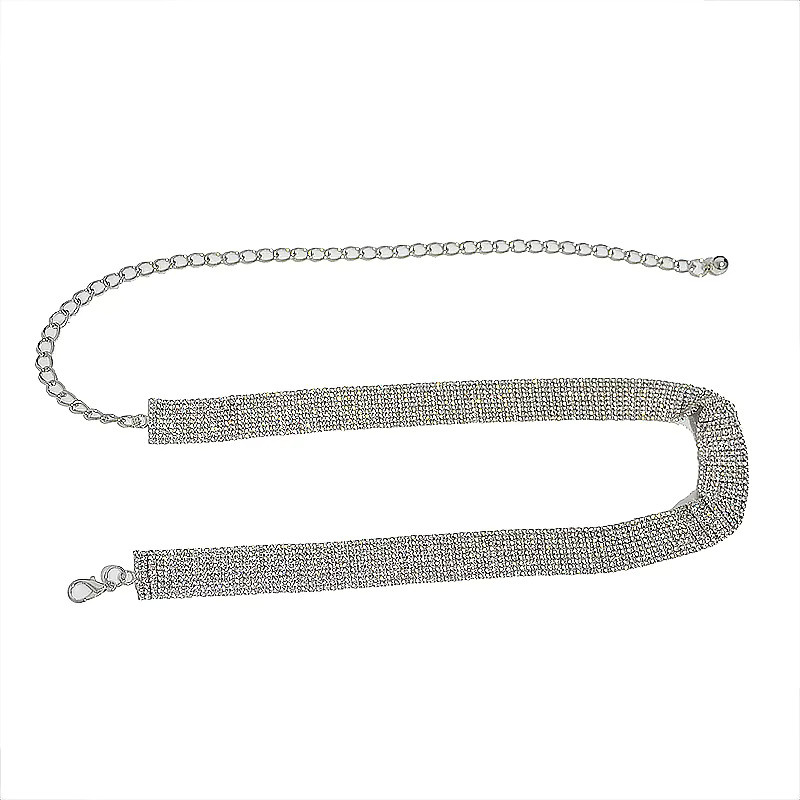 Taillenkettengürtel mit Strasssteinen und Diamanten - Bild 2