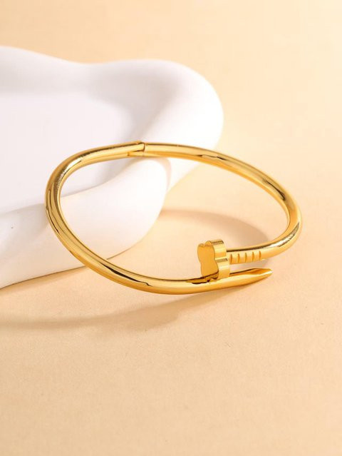 TrendVibeCN Armband, 18K Goldplattiert, Diamant, Edelstahl, Damen - Bild 1