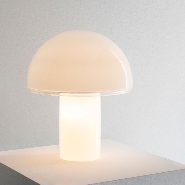 Artemide Onfale Grande Tischleuchte aus Opalglas in Weiß und Transparent mit LED-Leuchtmittel - Bild 1