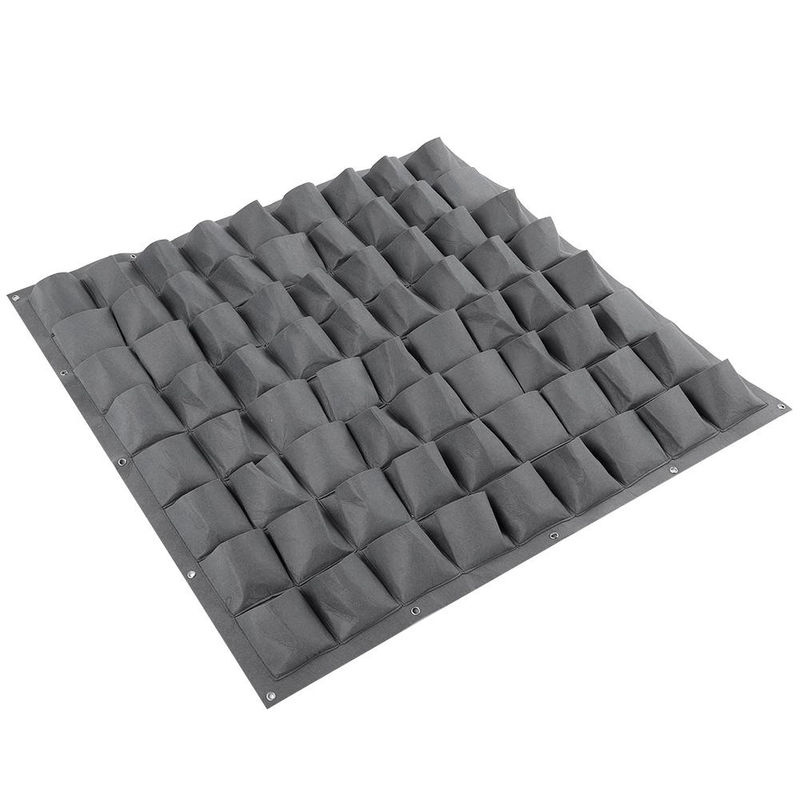 TOMTOP JMS Vertikale Wand-Pflanzanlage mit 72 Taschen aus Filz für Indoor und Outdoor, Grau - Bild 3