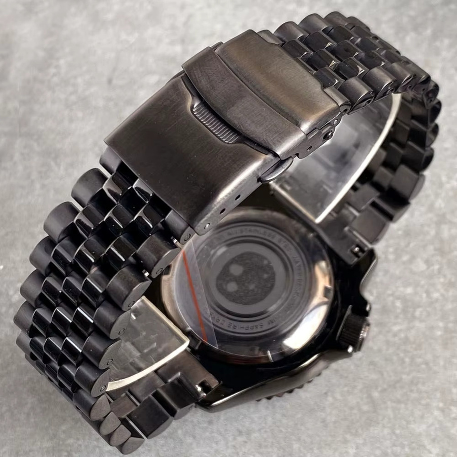 tandorio Armbanduhr Automatik, Taucheruhr, 41 mm, Kautschukband, Schwarz, Herren - Bild 4