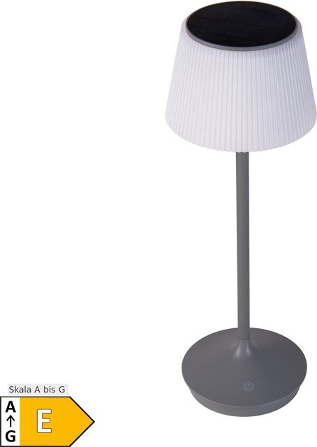 Näve EMMI Solar- und Akkutischleuchte mit CCT und Touch-Funktion, grau, H: 38 cm, B: 13 cm, T: 13 cm - Bild 1