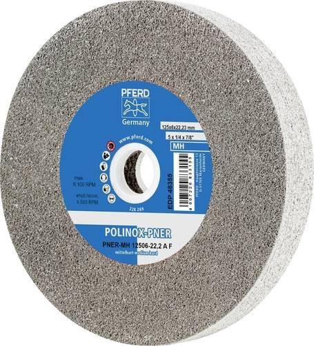 PFERD TOOLS POLINOX verpresstes Vlies-Rad PNER für Finish, Grau, Durchmesser: 150 mm, Breite: 25 mm, Bohrung-Ø: 25,4 mm, Mittelhart A Fein - Bild 1