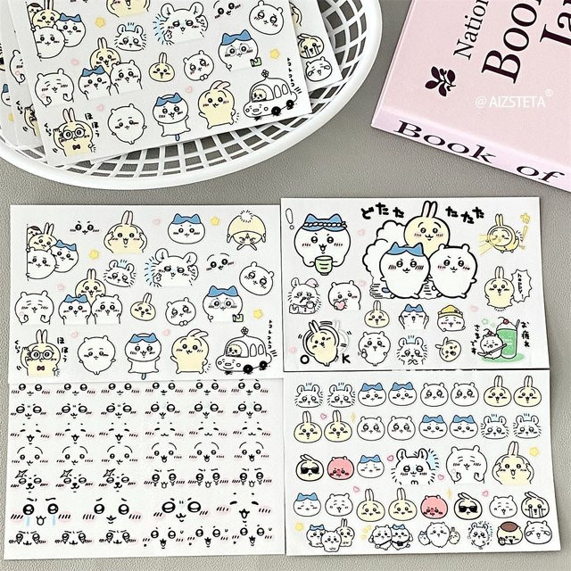 jiyi Kristall-Transferaufkleber Tasse Hachiware Usagi, Cartoon DIY Aufkleber - Bild 1