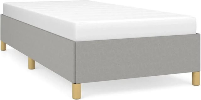 vidaXL Bettgestell aus Stoff in Grau mit Maßen B: 100 cm, H: 103 cm, T: 203 cm - Bild 1