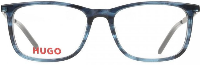 Hugo HG 1018 Avs Korrektionsbrille, Herren, Vollrand, rechteckig, Striped Cerulean Blue/grau, Acetat - Bild 1
