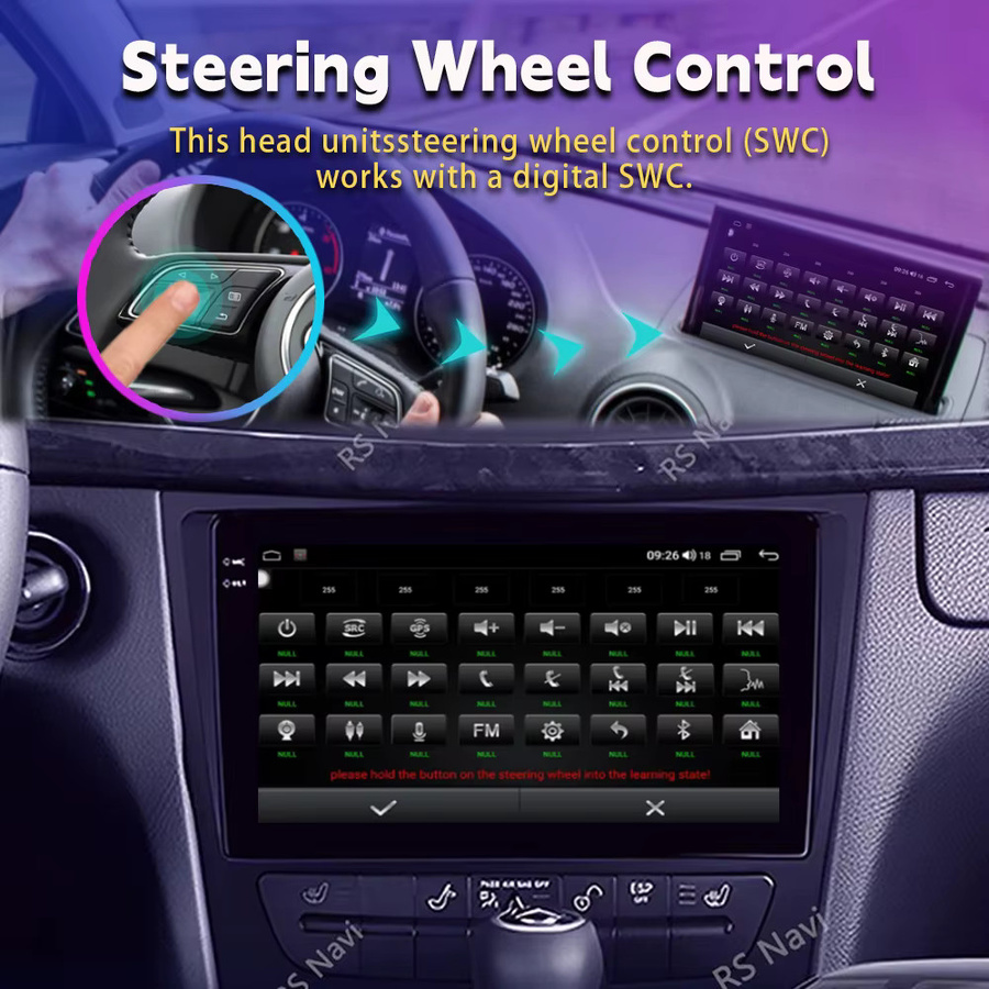 RSNAVI Android 16 Autoradio mit 2K Bildschirm und Carplay für Mercedes Benz E-Klasse W211 2002 - 2008, 2DIN Multimedia-Player Stereo, Schwarz - Bild 3