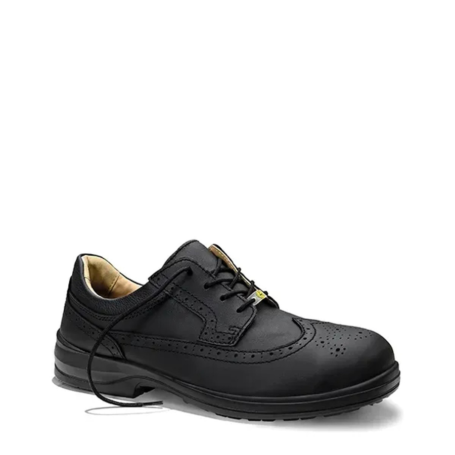 Elten Sicherheitshalbschuh Officer XXB Low ESD S2 aus Rindleder in Schwarz-Grau Größe 45 - Bild 2