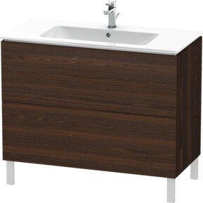 Duravit Waschtischunterschrank L-Cube in Nussbaum gebürstet mit 2 Auszügen, stehend, B: 102 cm, T: 48,1 cm, H: 70,4 cm - Bild 1