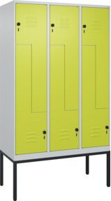 C+P Z-Spind Classic PLUS Gestell mit 6 Fächern, B/H/T: 120 x 212 x 50 cm, Sicherheits-Drehriegel und Soft-Anschlag - Bild 1