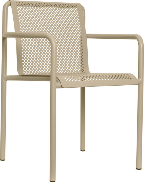 Ferm Living Dapple Outdoor Armlehnstuhl aus verzinktem Stahl in Beige matt - Bild 1