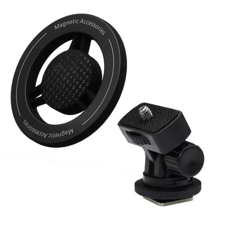 Magnetische Cold Shoe Handyhalterung in Schwarz für iPhone 17 16 15, DJI Osmo Action 4 und GoPro 13 12 sowie Nikon Filmkameras - Bild 4