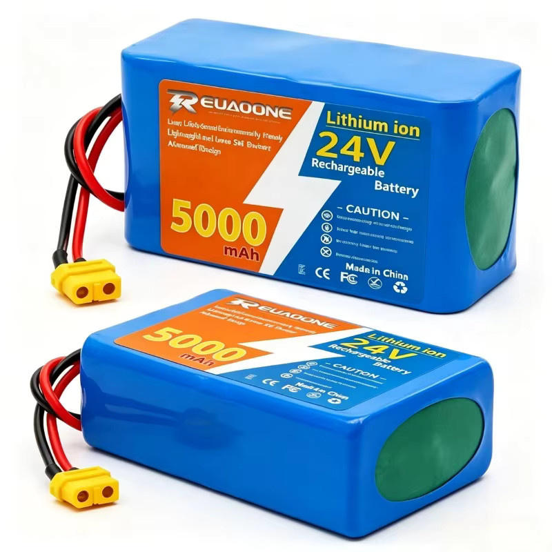 Aleaivy Lithium-Ionen-Akkupack 24V 5000mAh 6S2P 18650 in Blau mit integriertem Schutzschaltkreis - Bild 2
