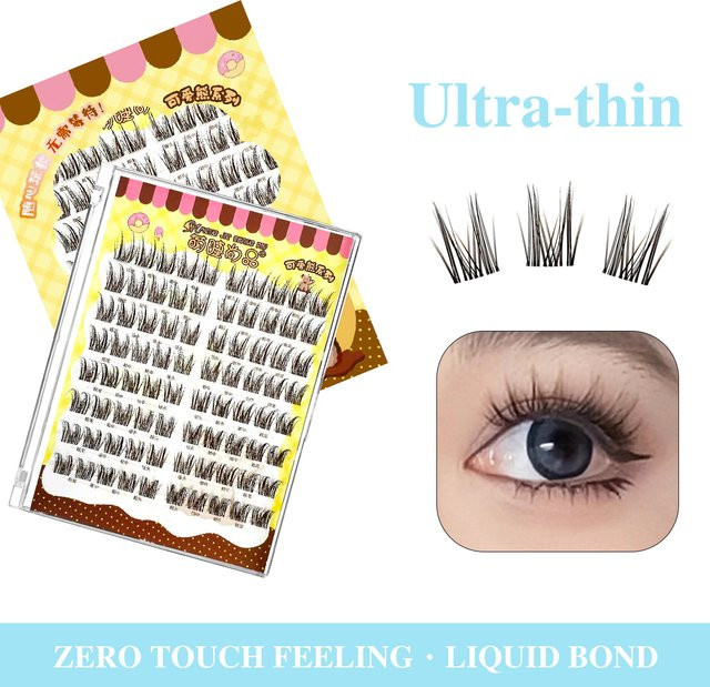 CNDK Magnetische Wimpern, 80 Cluster, natürlich, Unisex - Bild 1