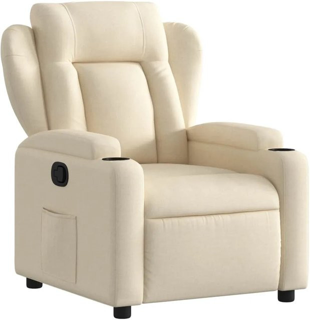 vidaXL Relaxsessel in Beige aus Stoff mit integrierter Liegefunktion und Armlehnen - Bild 1