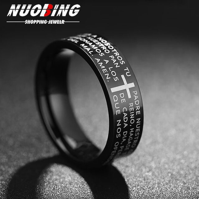 NUOBING Ring, Titan, Schwarz, Herren - Bild 1