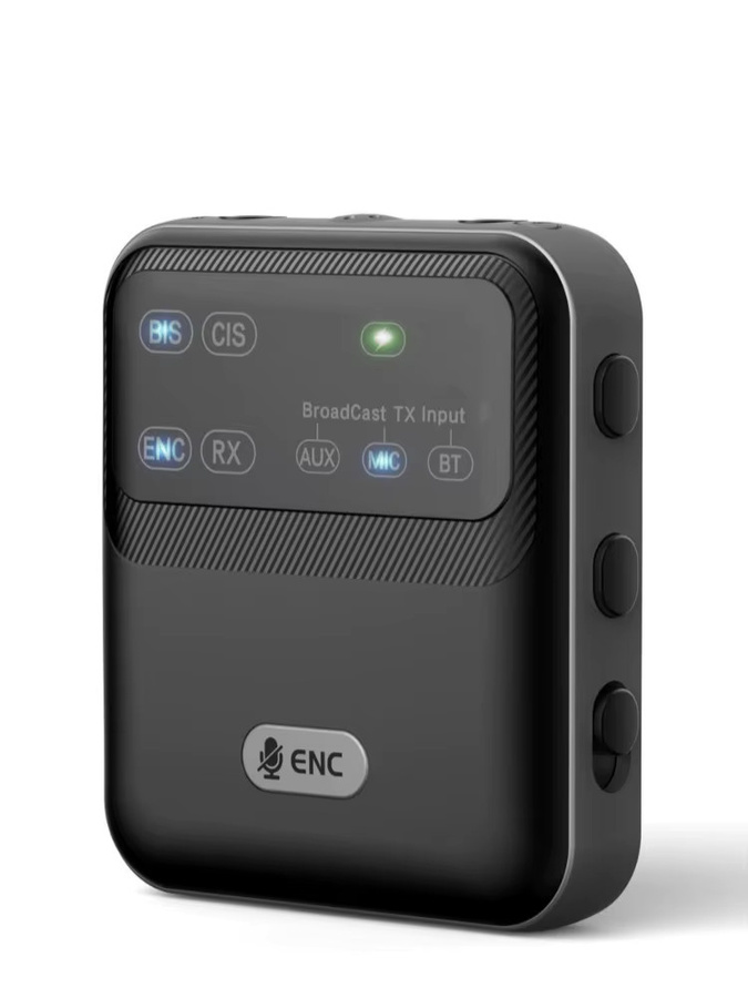kebidumei Bluetooth 6.0 Audioempfänger und Sender in Schwarz mit AAC, aptX-LL/HD/AD, LC3 und Mikrofon für Wireless Stereo Musik - Bild 6