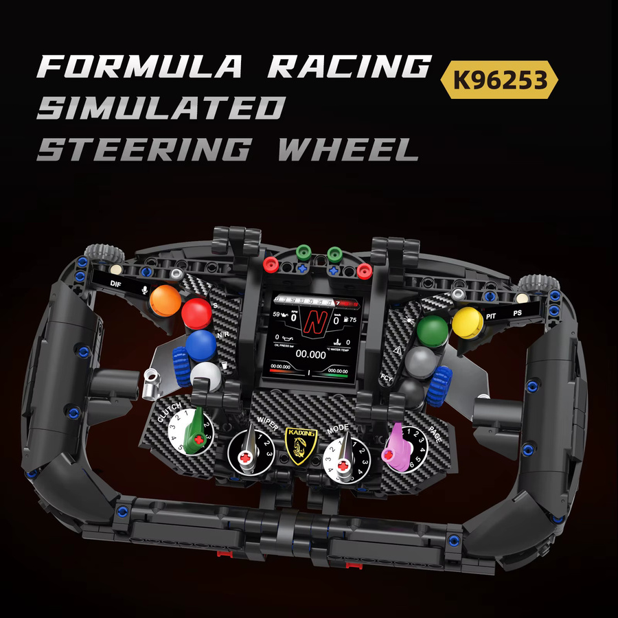 JAKI Sim-Racing-Lenkrad-Bausteine, im Dunkeln leuchtend, Montagemodell - Bild 3
