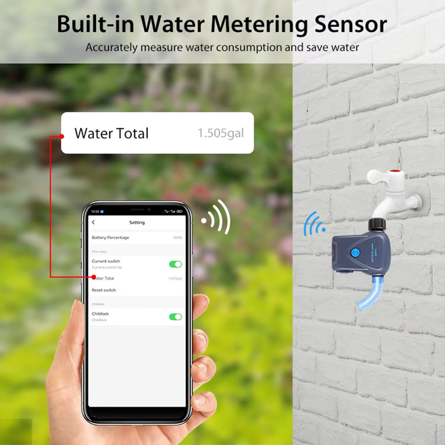 Tuya Zigbee Wassertimer mit Regenverzögerung und App-Steuerung für die programmierbare Gartenbewässerung - Bild 5