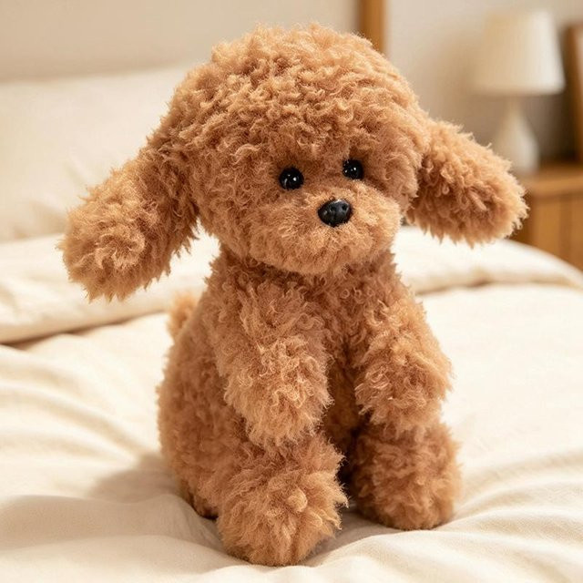 Yiran Health & Beauty Teddy Hund Plüschtier, Weiß, Braun, ab 14 Jahren - Bild 1