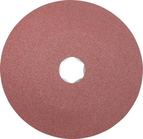 PFERD COMBICLICK Korund Fiberscheibe rot Durchmesser: 125 mm, Körnung: A 120 für universelle Anwendungen - Bild 1