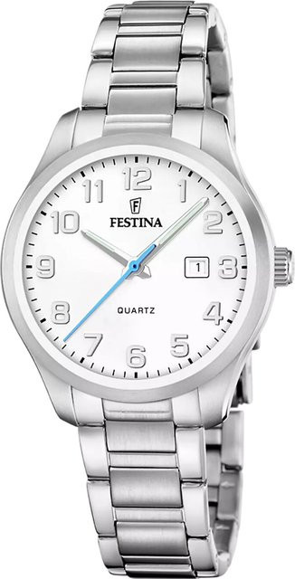 Festina Damenuhr, Quarz, Edelstahl, Silber, 33 mm, 5 ATM - Bild 1