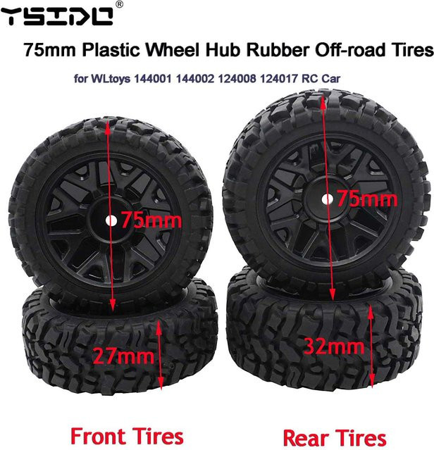 YSIDO RC Auto Off-Road Gummireifen 1:14 Zubehör - Bild 1