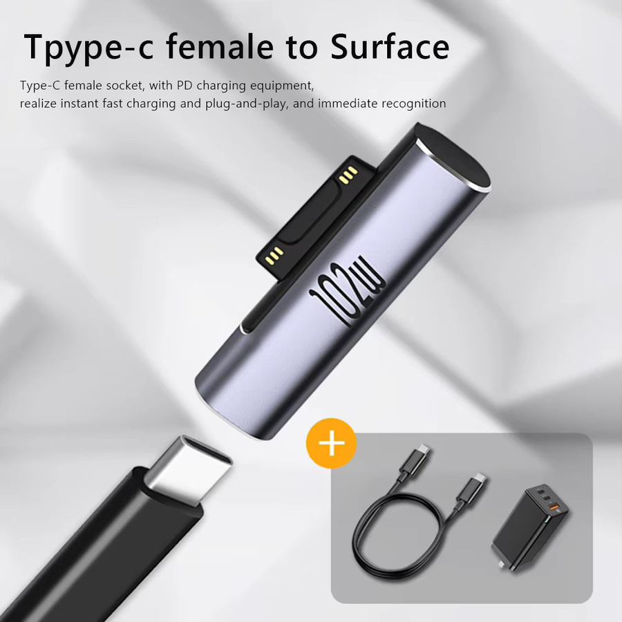 Microsoft Surface zu USB Typ C Ladeadapter Konverter für dein Notebook - Bild 2