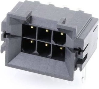 Molex Stiftgehäuse-Platine in Schwarz und Gold mit 6 Polen (438100013) - Bild 1