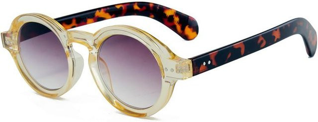 SNQP Lesebrille, rund, Kunststoff, Vollrand, Unisex, grau, mehrfarbig - Bild 1