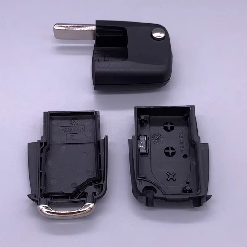 VW 3-Tasten-Rohling-Autoschlüssel mit Fernbedienung in Schwarz für Käfer, Caddy, Eos, Golf, Jetta, Polo, Scirocco, Tiguan, Touran und UP - Bild 3