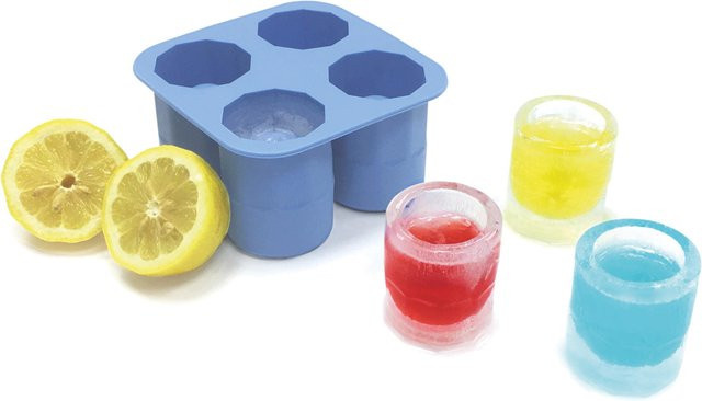 Hendi Silikon-Eiswürfelform in Blau für 4 Schnapsgläser - Bild 1