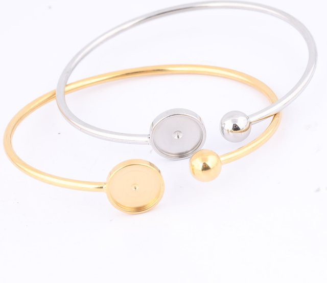 onwear Armband-Basisrohlinge Edelstahl vergoldet, 65 mm, 2 Stück - Bild 1