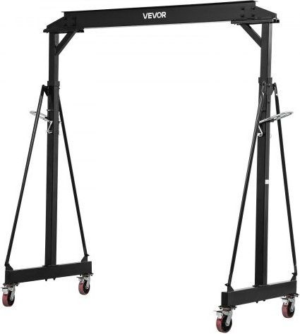 VEVOR Verstellbarer Portalkran aus Stahl in Schwarz mit einer Tragkraft von 1995,81 kg und einer verstellbaren Höhe von 2510 bis 3710 mm - Bild 1