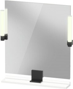 Duravit Sivida LED-Badspiegel in Schwarz mit Bewegungssensor und Dimmfunktion, B/H/T: 65 x 65 x 3,6 cm - Bild 1