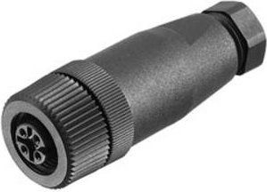 Weidmüller Sensor-Aktor-Steckverbinder M12 Buchse gerade unkonfektioniert 5-polig schwarz 1007090000 - Bild 1