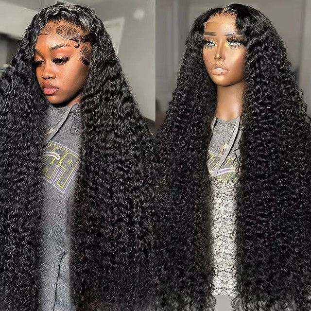 Cheetahbeauty Echthaarperücke Deep Wave, Lace Frontal, 40 Zoll - Bild 1