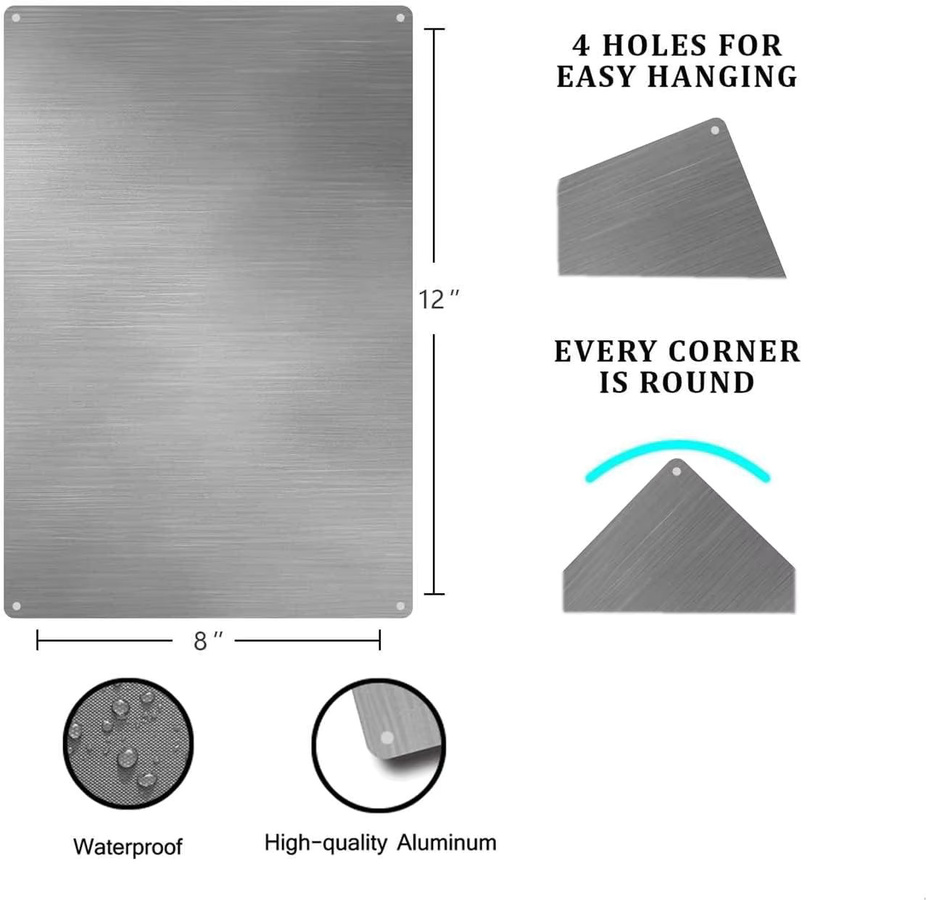 FAFO Warnschild aus Metall Gewehraufbewahrer wohnt hier – Keine Warnschüsse Silber B: 14,0 cm, H: 20,0 cm - Bild 1