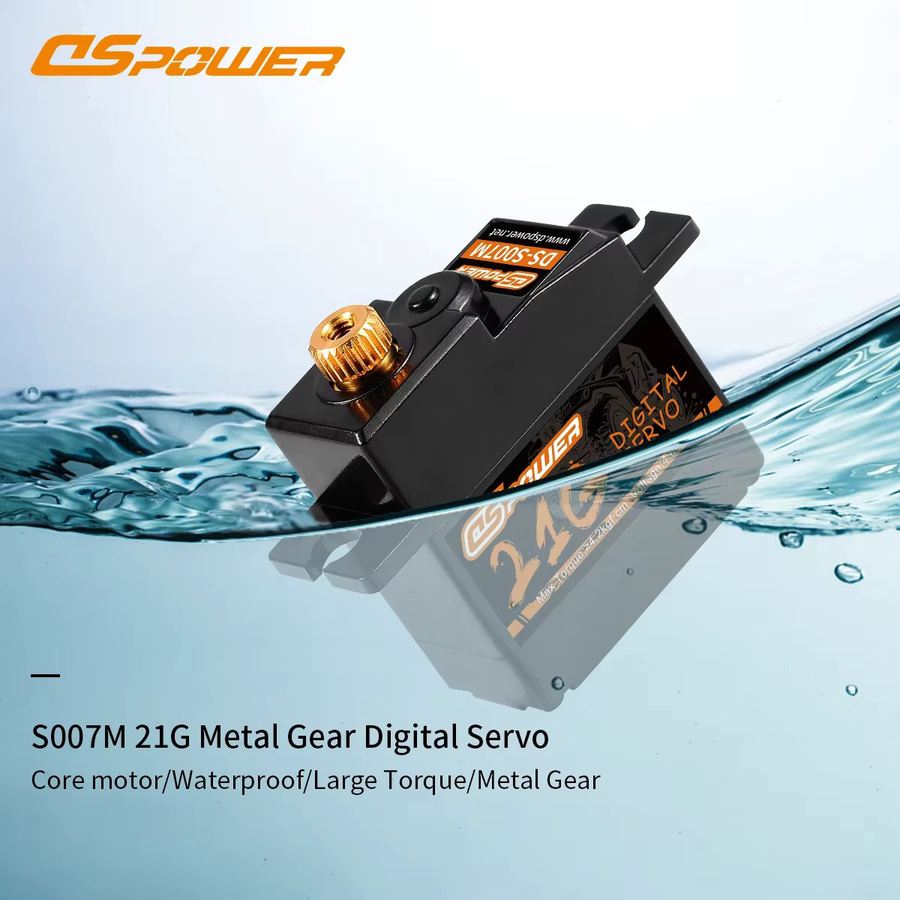 DSPOWER 21G Metal Gear Digital Servo, Zubehör, 1:16, Metall, Schwarz - Bild 4