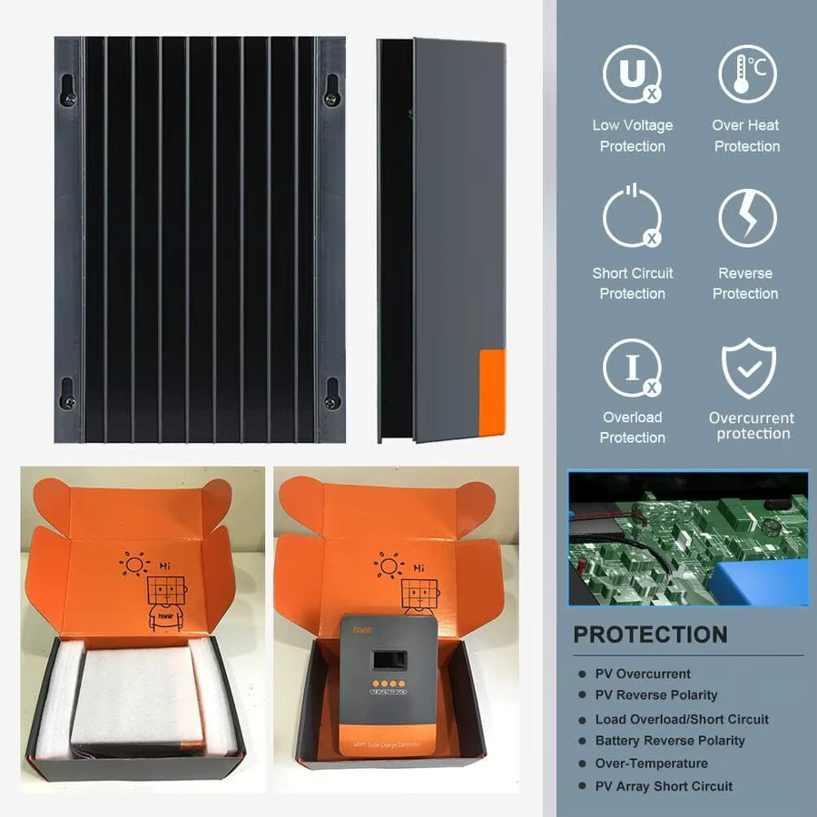 PowMr MPPT Solar-Laderegler 100A für 12V 24V 36V 48V mit Parallelschaltung und mehrstufiger Ladefunktion für Lithium- und Blei-Säure-Batterien - Bild 6