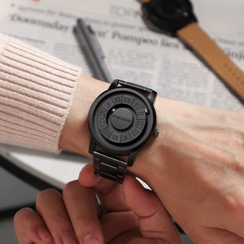 PENGAGAR Armbanduhr, Quarz, Edelstahl, Schwarz, Herren - Bild 3