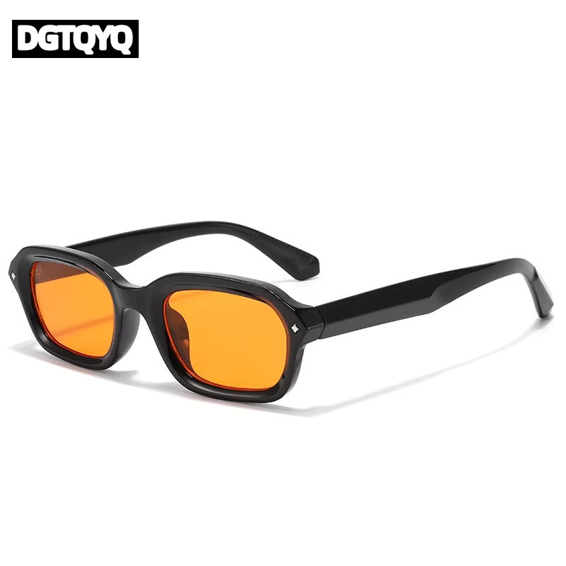 DGTQYQ Sonnenbrille, Herren, Vollrand, quadratisch, orange, Kunststoff - Bild 4