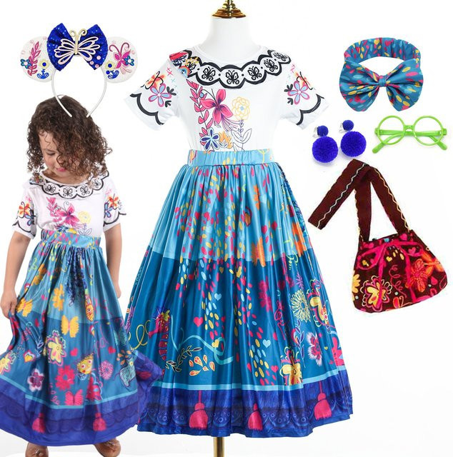 MESOQ Encanto Mirabel Kleid mit Tasche, Prinzessin, Rollenspiel Kleid - Bild 1