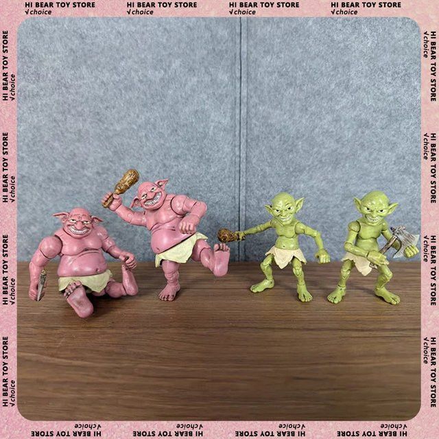 4er-Set Bandai Anime Goblin Figuren aus PVC in Grün und Rot zur Dekoration und Sammlung - Bild 1