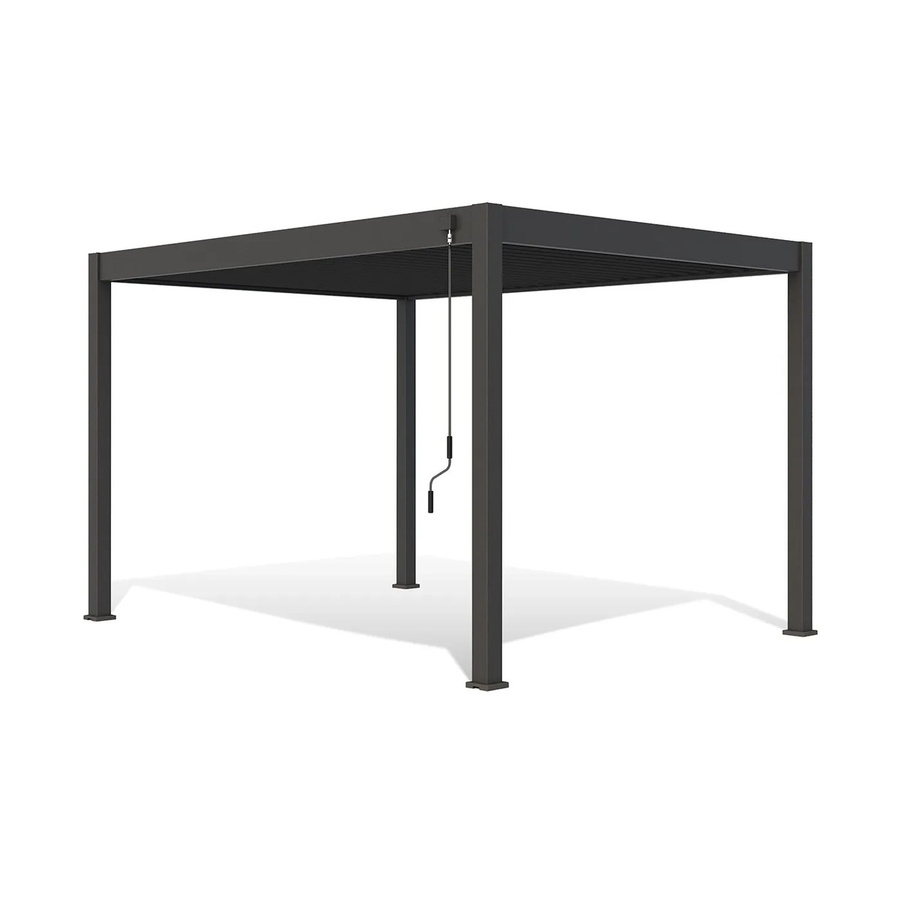 Weide Deluxe Aluminium Pavillon mit Lamellendach in Anthrazit, B x T x H: 400 x 300 x 255 cm - Bild 2
