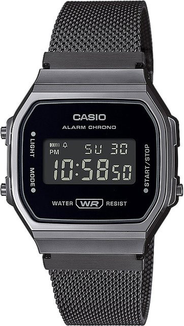 Casio Digitaluhr, Quarz, Edelstahl, Schwarz, 35 mm, Unisex - Bild 1