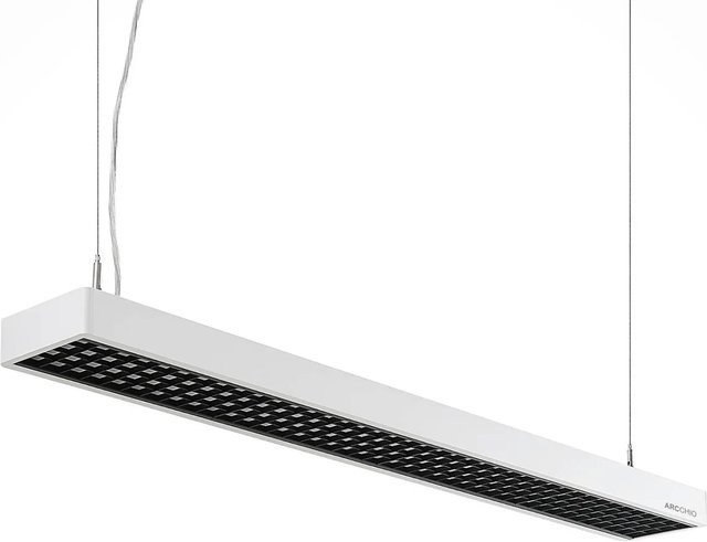 Arcchio LED Büroleuchte Susi Modern in Weiß aus Aluminium, dimmbar, Pendelleuchte für Arbeitsplätze - Bild 1