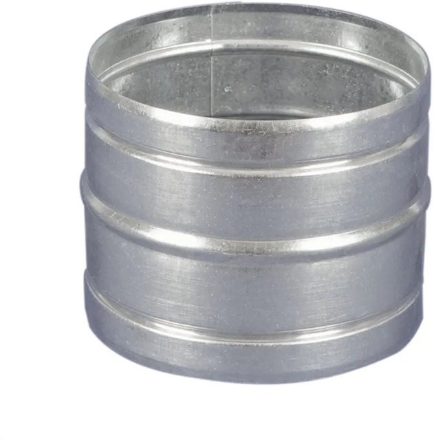 Subtiel Alu-Flexrohr Steckverbinder aus verzinktem Stahl, Silber, Durchmesser: 100 mm - Bild 1