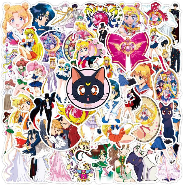 Bandai Sailor Moon Anime Aufkleber, 10/30/50 Stück - Bild 1