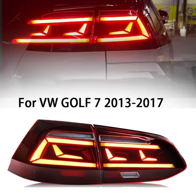 Wzjoo LED Rücklicht für VW Golf 7 und Golf 7,5 in Rot mit Sport-Design für Bremse, Blinker und Nebel - Bild 1
